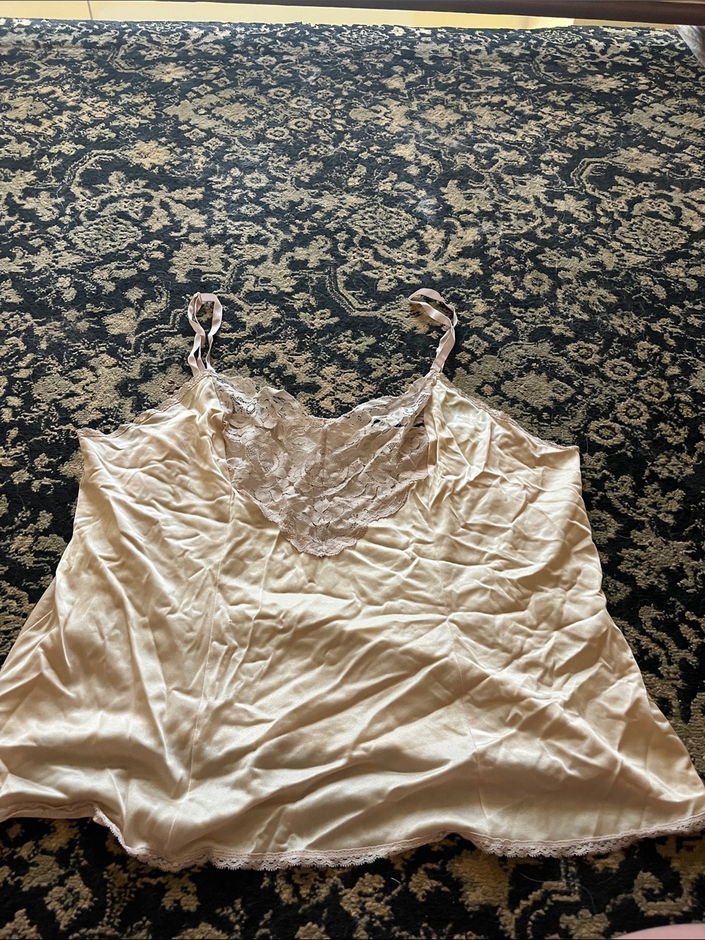 LOOK AT PHOTOS BEFORE PURCHASING!!!!!! Lace Trim Cami Tank Top in Blush